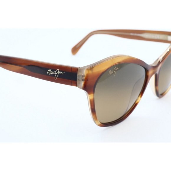 Maui Jim Kila MJ819-12E Cat Eye Brown Sunglasses HCL Bronze Polarized Lenses (A) main image 3
